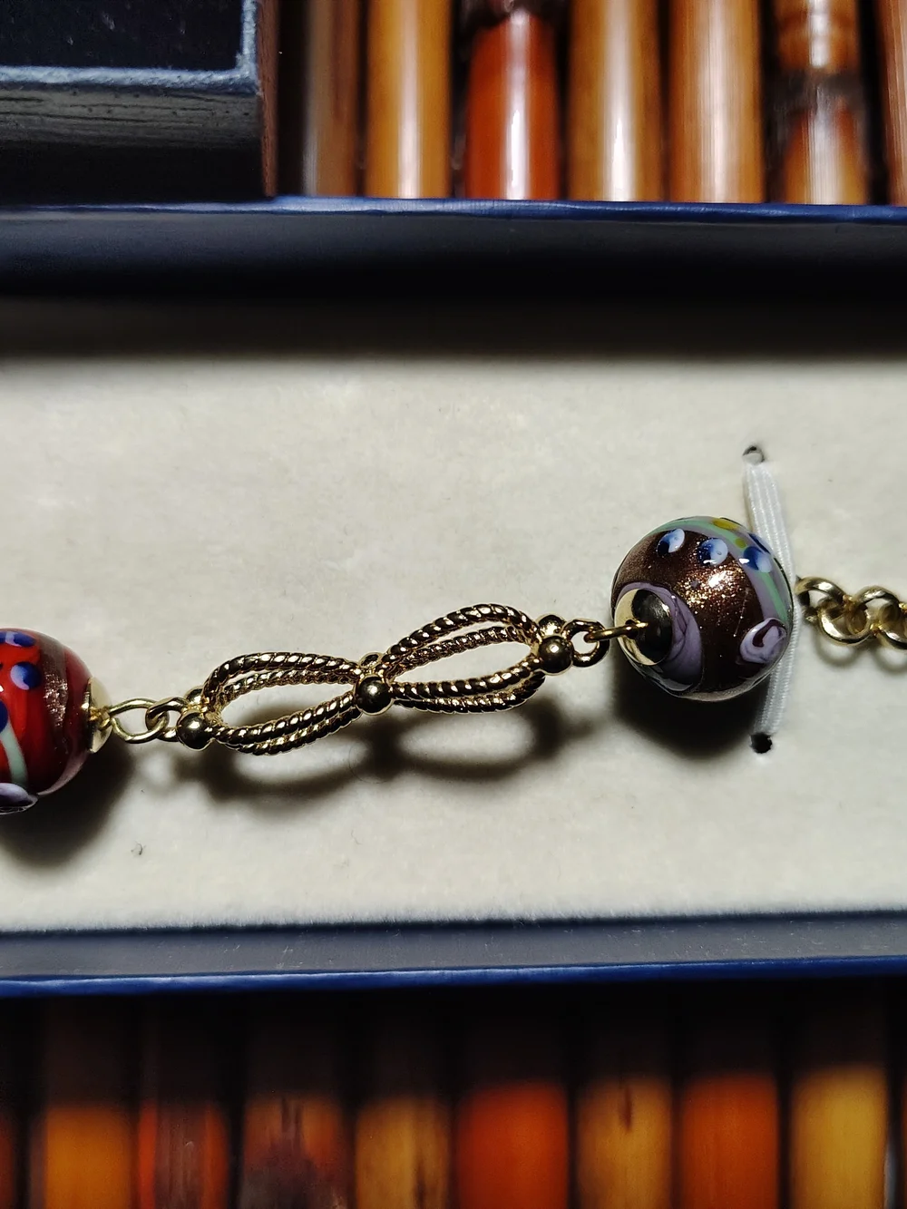 Francesca Murano Glass Bracelet and Earrings set is a stunning piece of jewelry